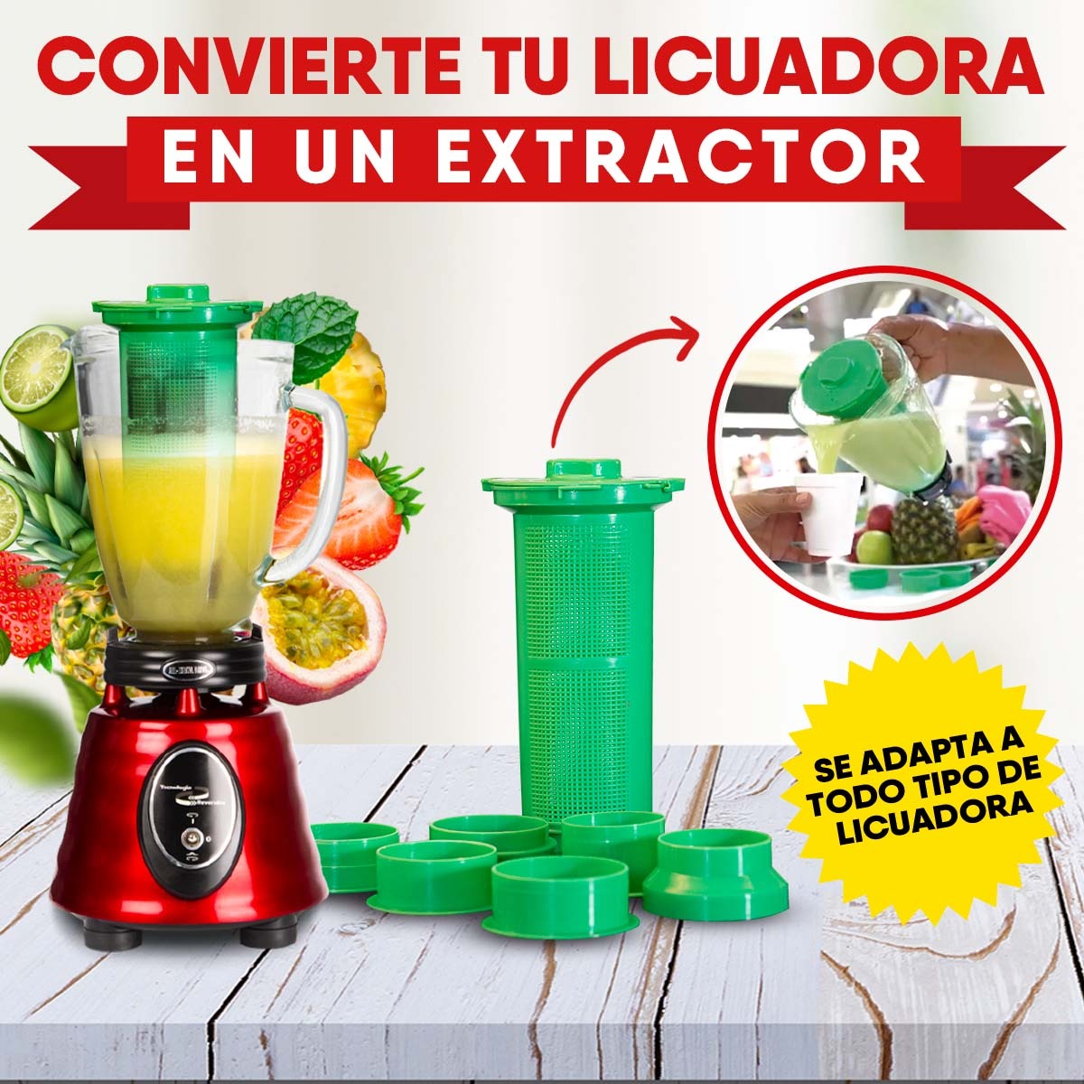 FILTRO EXTRACTOR PARA LICUADORA