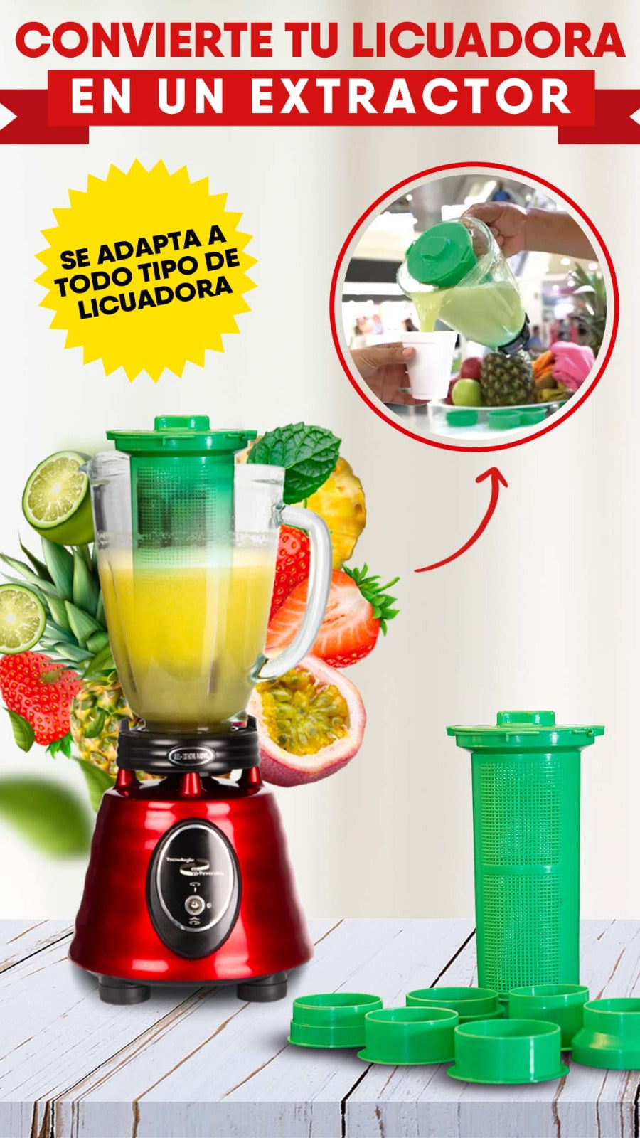 FILTRO EXTRACTOR PARA LICUADORA